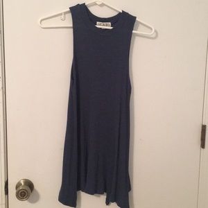 Navy blue dress with slits